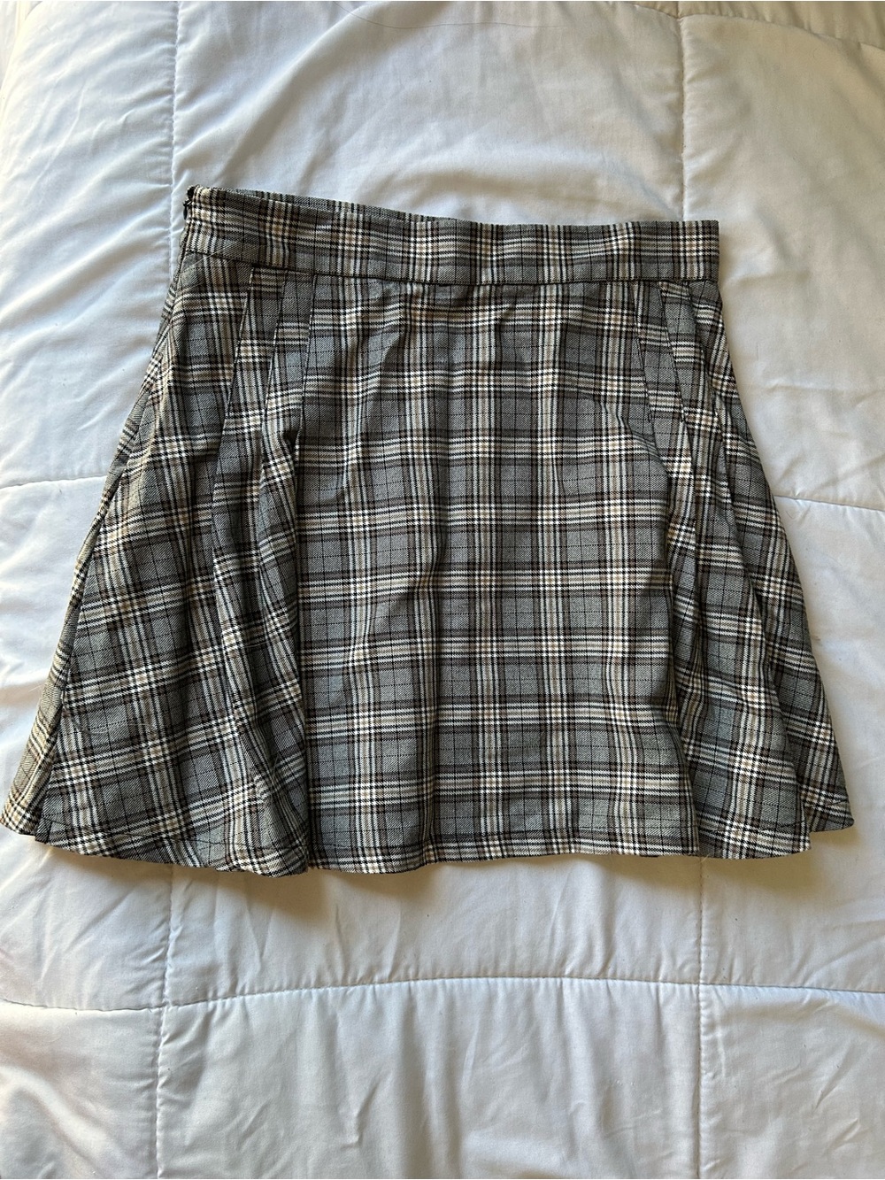 Garage Grey Plaid Mini Skirt
